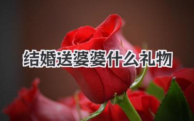 结婚送婆婆什么礼物
