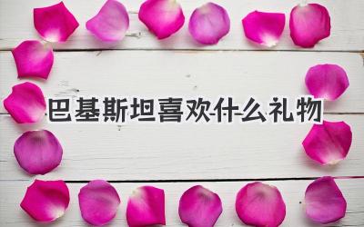 巴基斯坦喜欢什么礼物