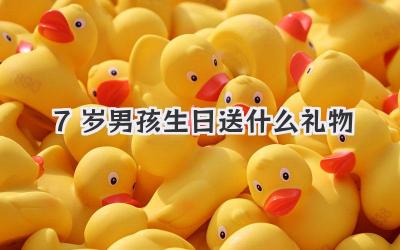 7岁男孩生日送什么礼物