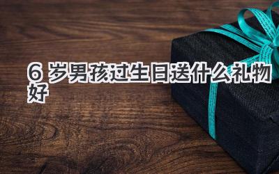 6岁男孩过生日送什么礼物好