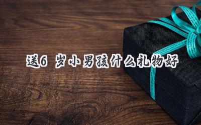送6岁小男孩什么礼物好
