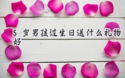 5岁男孩过生日送什么礼物好