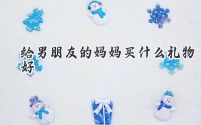 给男朋友的妈妈买什么礼物好