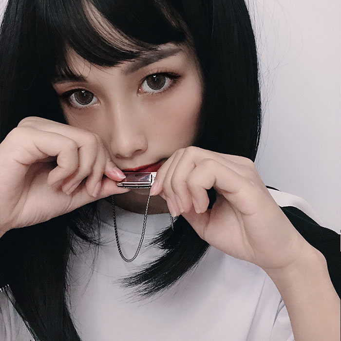 可吹奏口琴项链