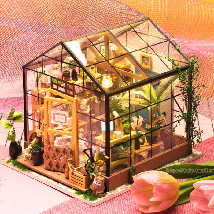 DIY小屋手工制作创意小房子阳光花房模型拼装玩具生日成人礼礼物