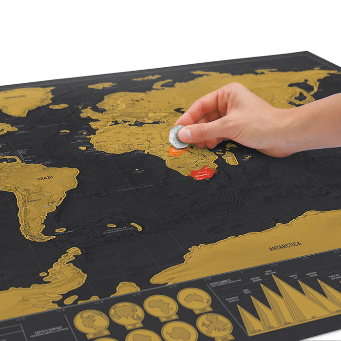 世界地图刮刮画
