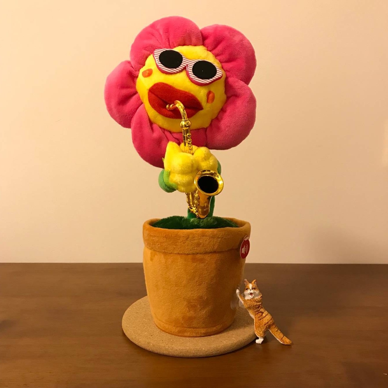 妖娆花玩具抖音同款太阳花会唱歌跳舞吹喇叭的向日葵网红创意礼物
