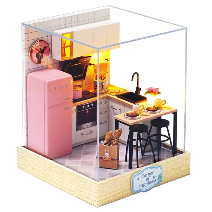 手工diy小屋手工制作小房子模型拼装玩具女生儿童创意生日礼物