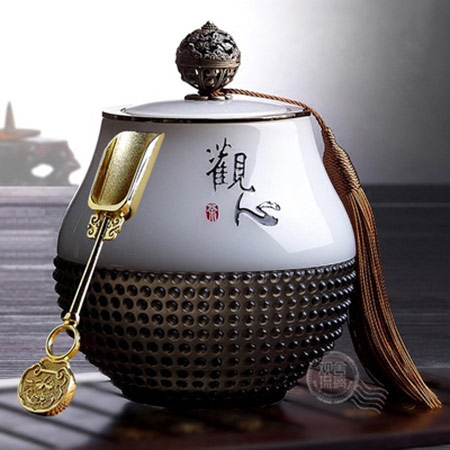 观心琉璃茶叶罐