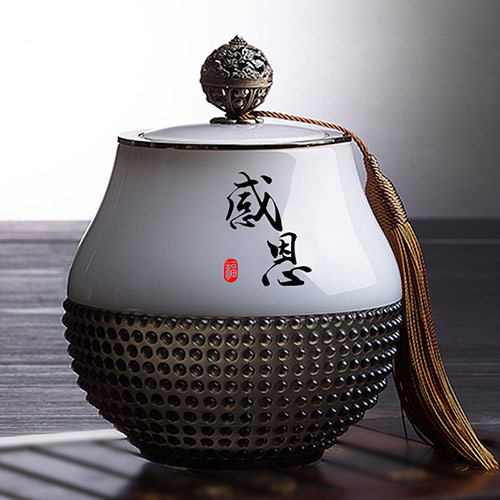 观心琉璃茶叶罐
