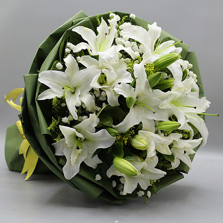 香水百合鲜花花束