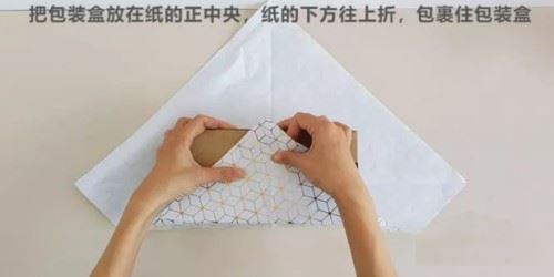 长方体礼物包装纸包法？